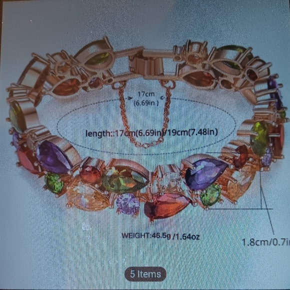 Bracelet necklace Earrings with pendant - Picture 5 of 7